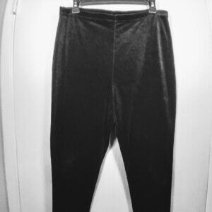 Women's Black Velour Stretch Pants